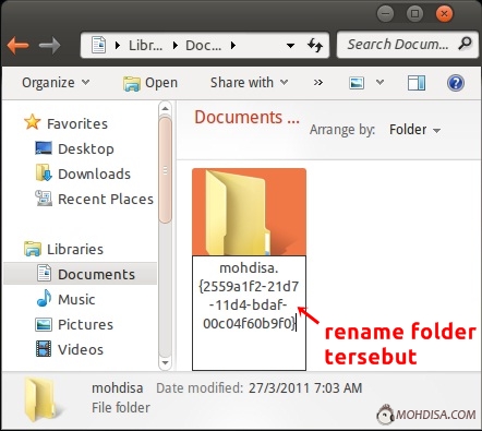 Lock folder tanpa software